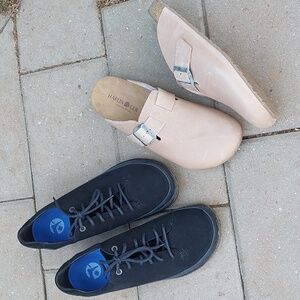 Bundle New Birkenstock Honnef Low & Haflinger Porto Clog 44